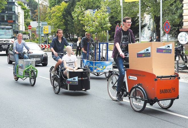 "Lastenparade" in Heidelberg: Mit so etwas braucht man ...