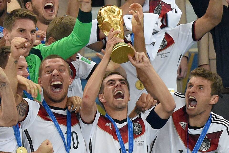 Philipp Lahm beim WM-Triumph 2014 Philipp Lahm beim WM-Triumph 2014