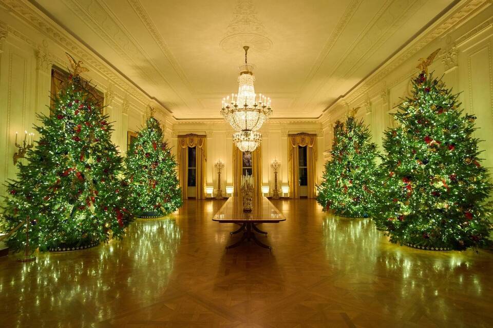 Weihnachtsdekoration im Weißen Haus in Washington