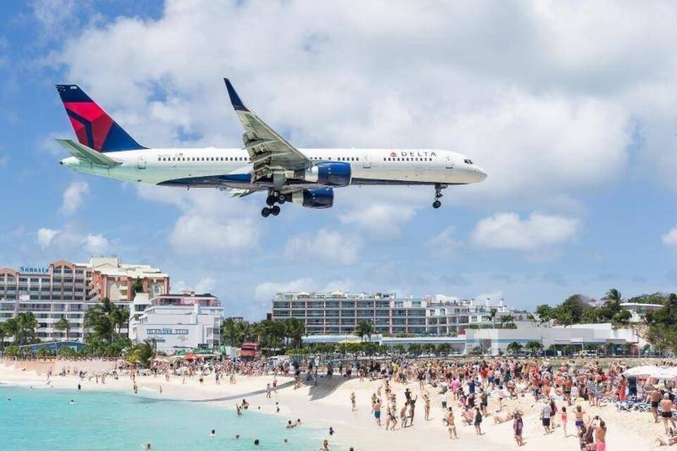 Flughafen auf Sint Maarten