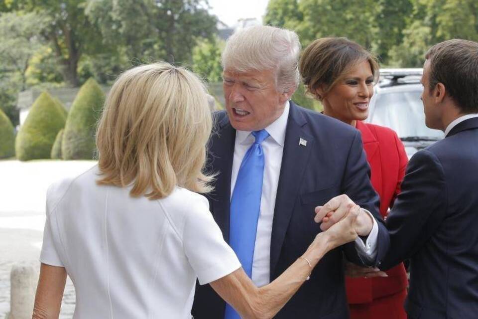 Donald Trump und Brigitte Macron Donald Trump und Brigitte Macron