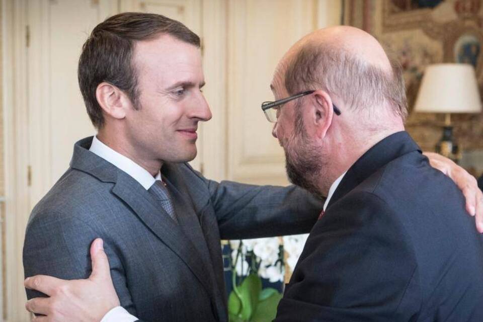 Schulz trifft Macron