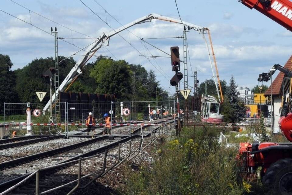Baustelle Bahntunnel Rastatt