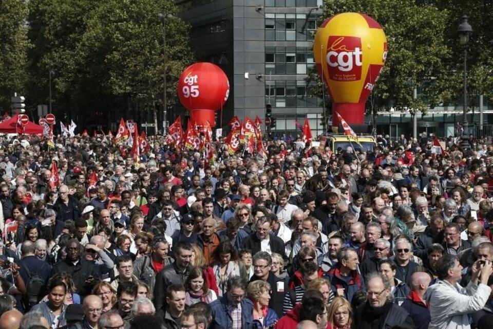 Proteste gegen Arbeitsmarktreform in Frankreich Proteste gegen Arbeitsmarktreform in Frankreich