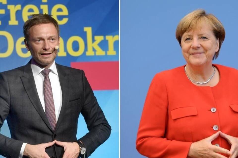 Christian Lindner und Angela Merkel