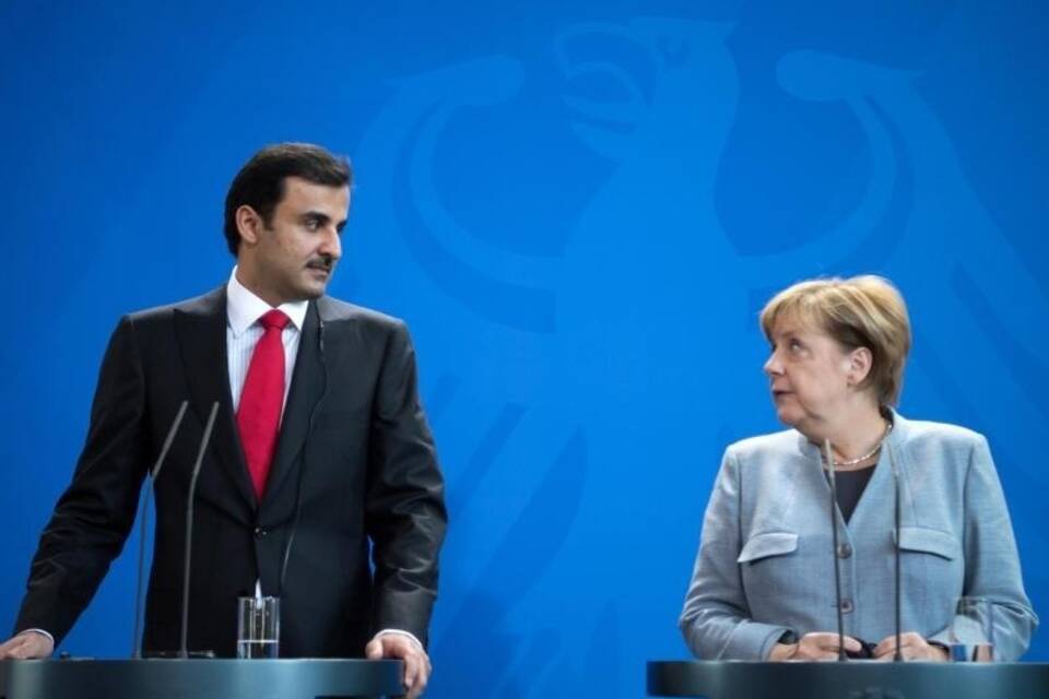 Emir von Katar bei Bundeskanzlerin Merkel