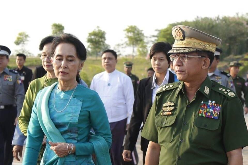 Aung San Suu Kyi und Min Aung Hlaing