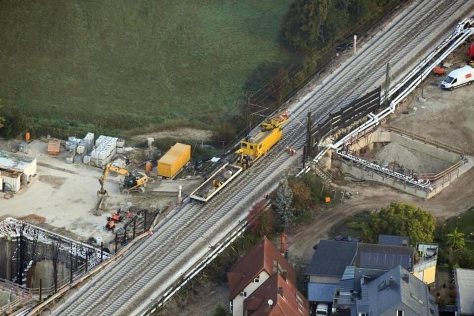 Baustelle Rheintalbahn bei Rastatt