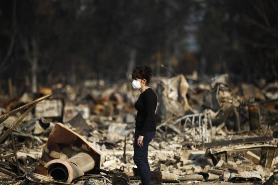 Verbrannte Häuser in Santa Rosa