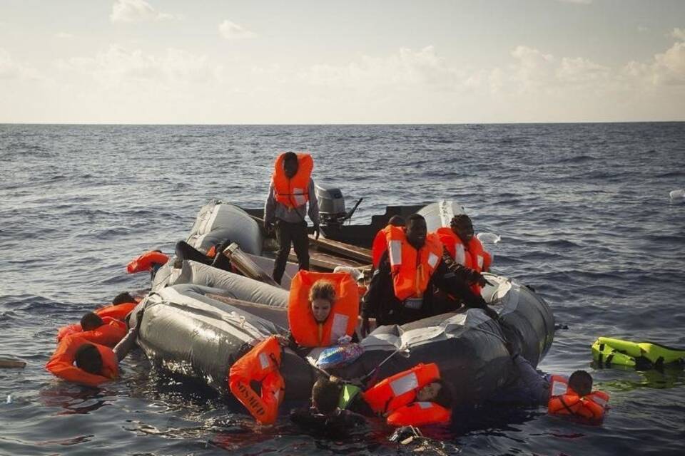 Gerettete im Mittelmeer Gerettete im Mittelmeer