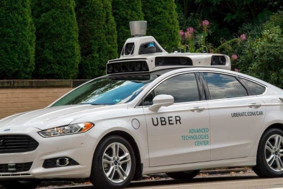 Selbstfahrender Uber-Wagen Selbstfahrender Uber-Wagen