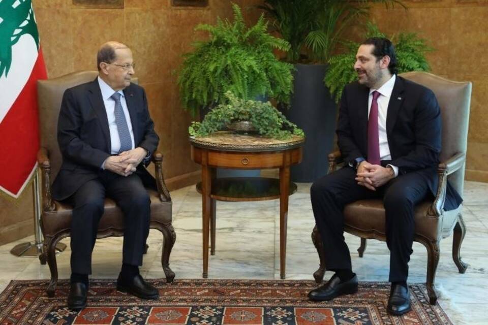 Libanons Präsident trifft Saad Hariri