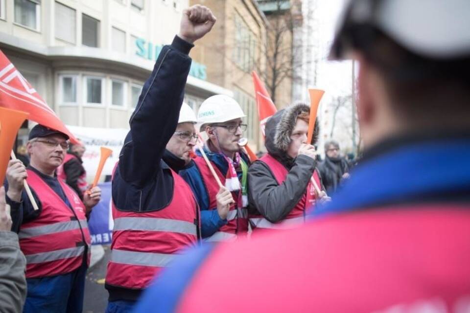 Proteste bei Siemens