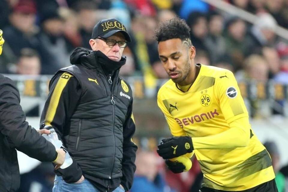 Stöger und Aubameyang Stöger und Aubameyang