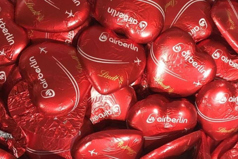 Air-Berlin-Schokoladenherzen Air-Berlin-Schokoladenherzen