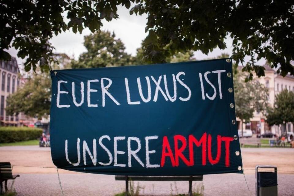 Protestplakat in Berlin