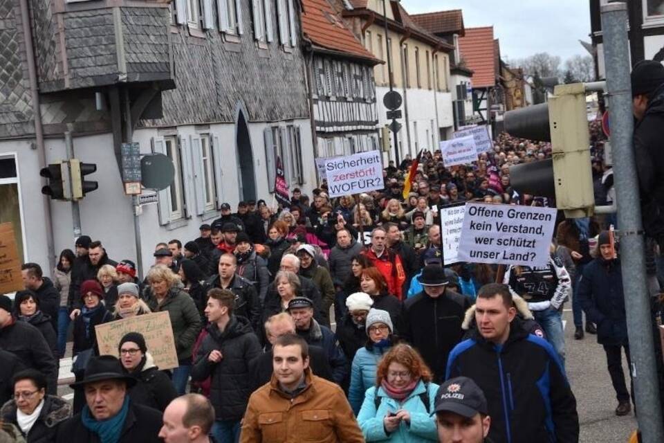 Demonstrationen in Kandel