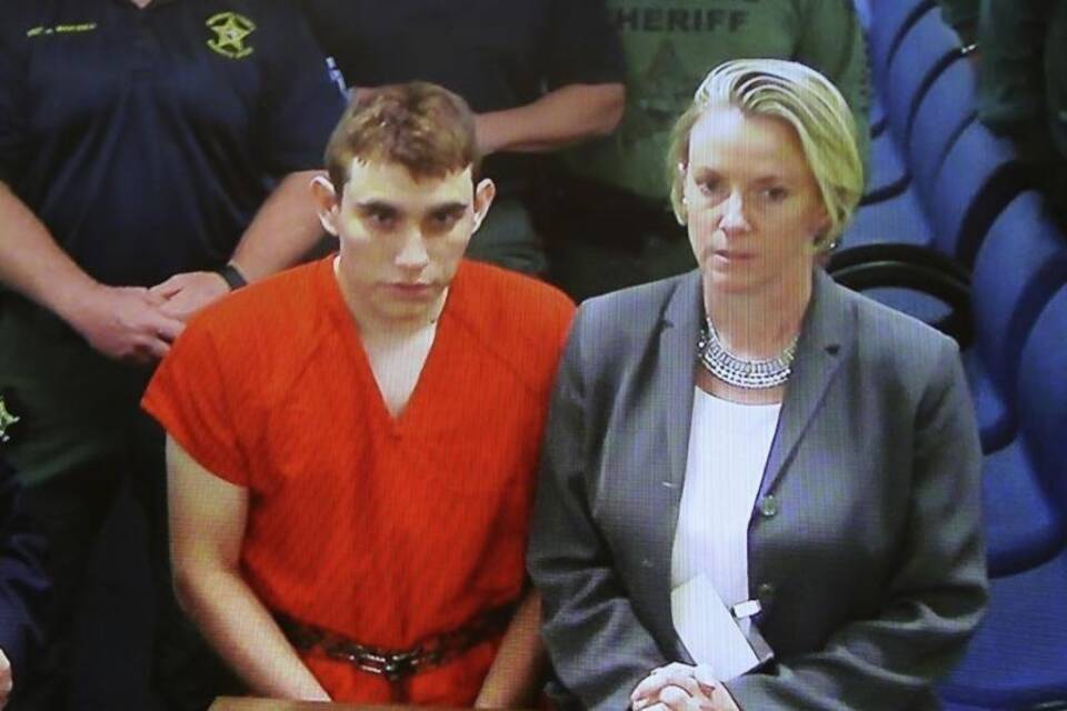 Attentäter Nikolas Cruz während der Anhörung Attentäter Nikolas Cruz während der Anhörung