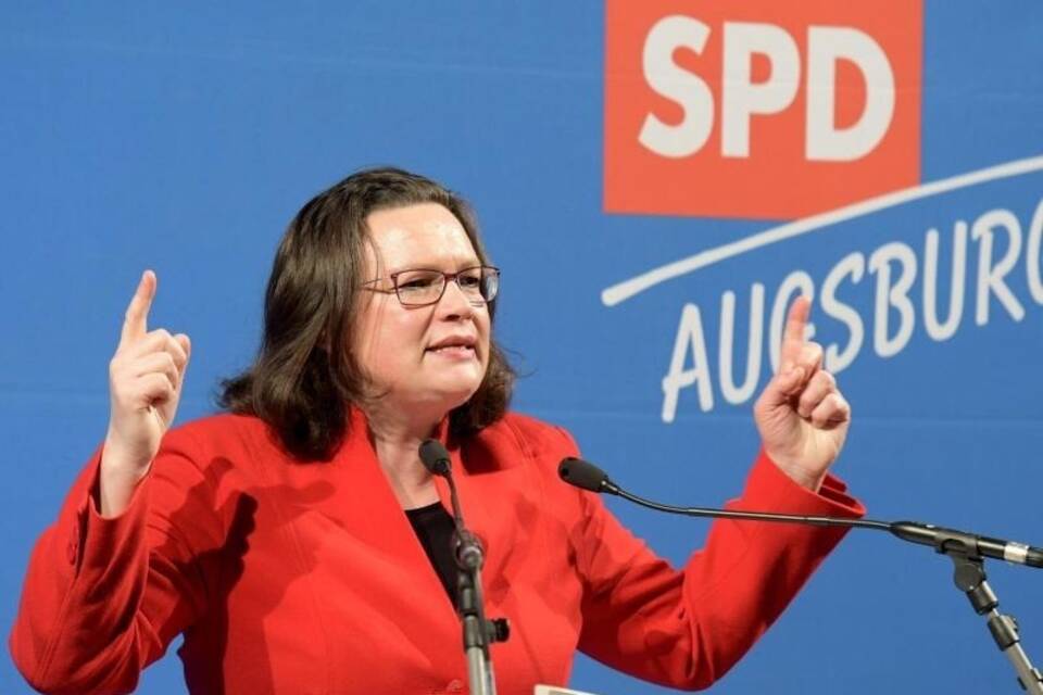 Andrea Nahles in Augsburg