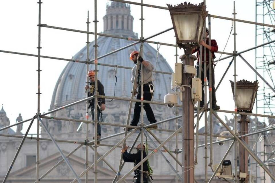 Baustelle in Rom am Vatikan
