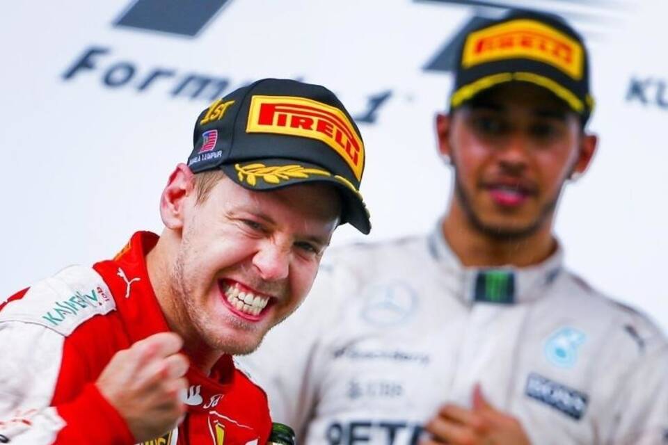 Sebastian Vettel und Lewis Hamilton