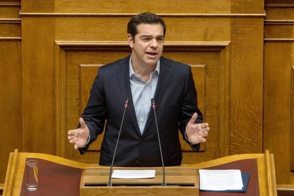 Alexis Tsipras im Parlament