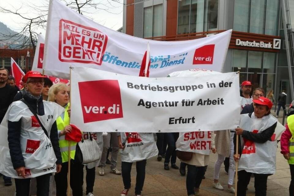 Streikende in Jena