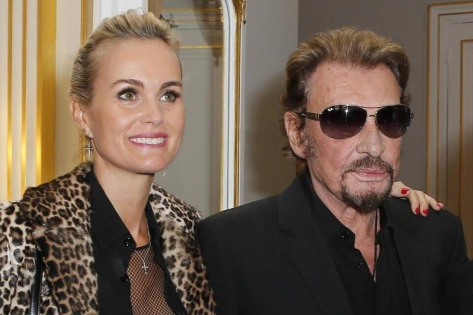 Johnny Hallyday und Laetitia Johnny Hallyday und Laetitia