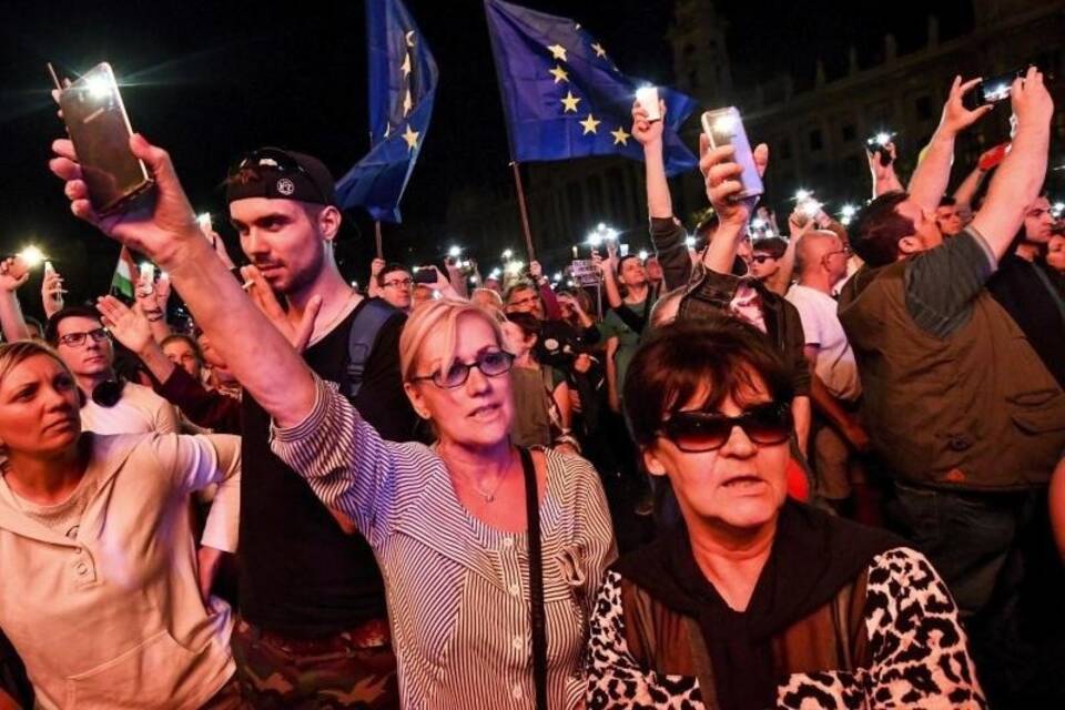 Anti-Regierungsdemonstration in Budapest