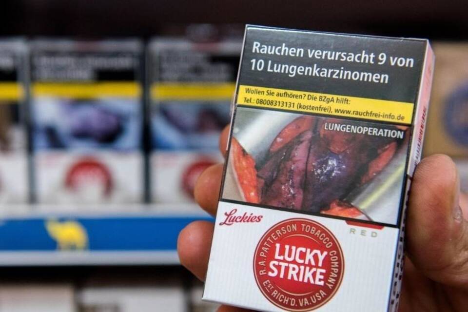 Schockfotos auf Zigarettenschachteln