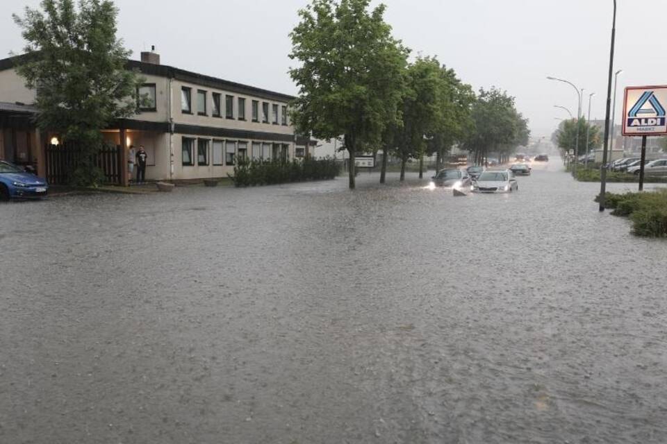 Überschwemmte Straße