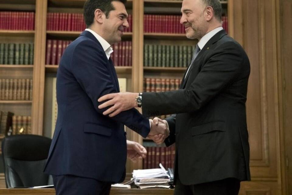 Tsipras und Moscovici Tsipras und Moscovici