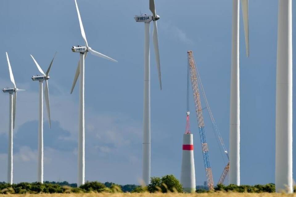 Windenergieanlage wird gebaut