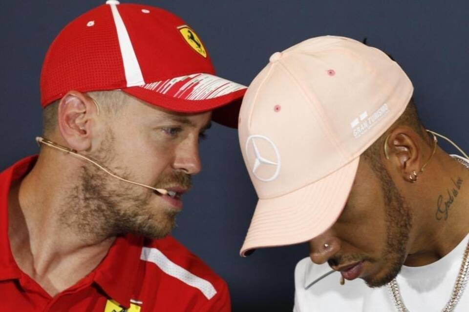 Sebastian Vettel und Lewis Hamilton