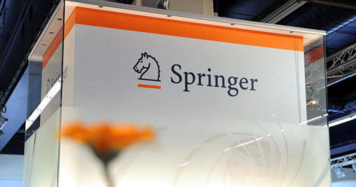 Springer science. Издательства springer nature. Springer картинки. Springer science. Книги издательства шпрингер.