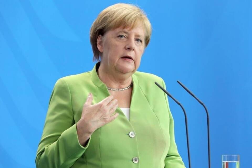 Merkel spricht in Berlin