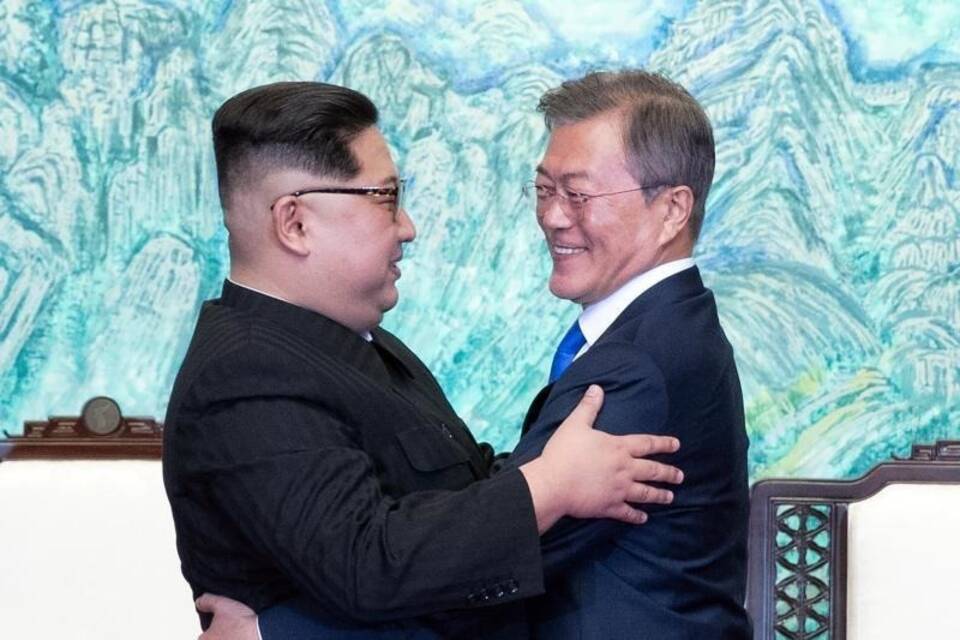 Kim Jong Un und Moon Jae In