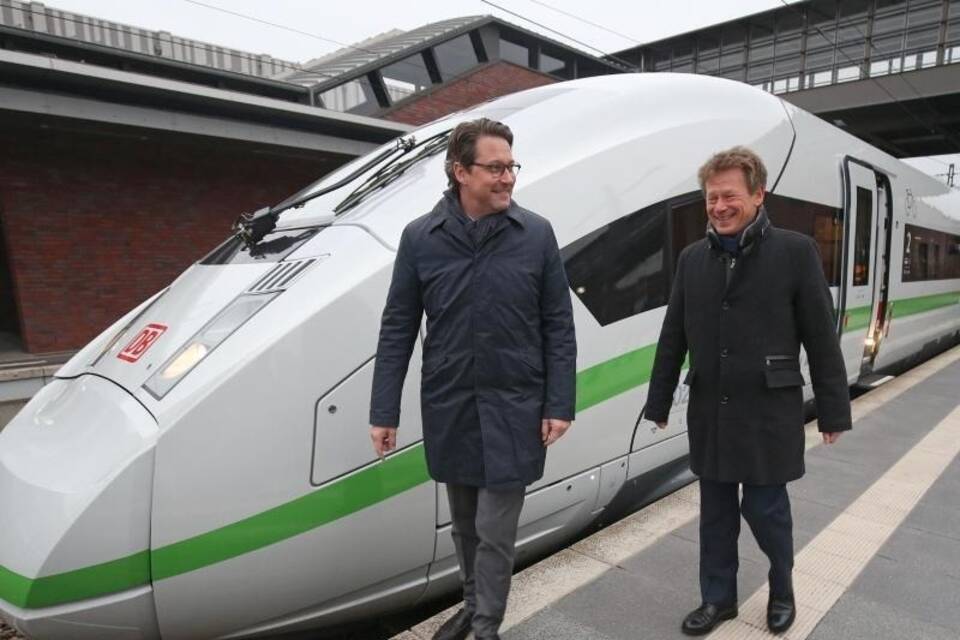 Bundesverkehrsminister Scheuer und Bahnchef Lutz