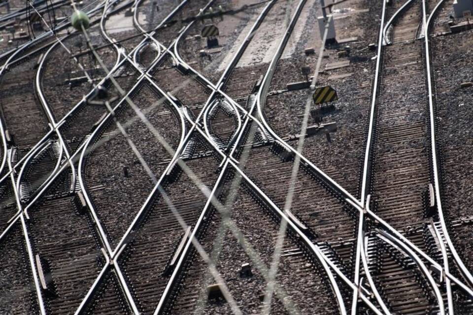 Schienen der Bahn Schienen der Bahn