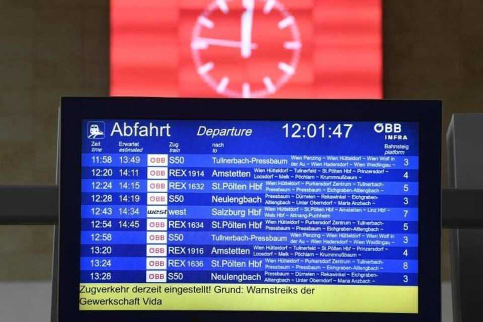 Bahnverkehr in Österreich vor Stillstand Bahnverkehr in Österreich vor Stillstand