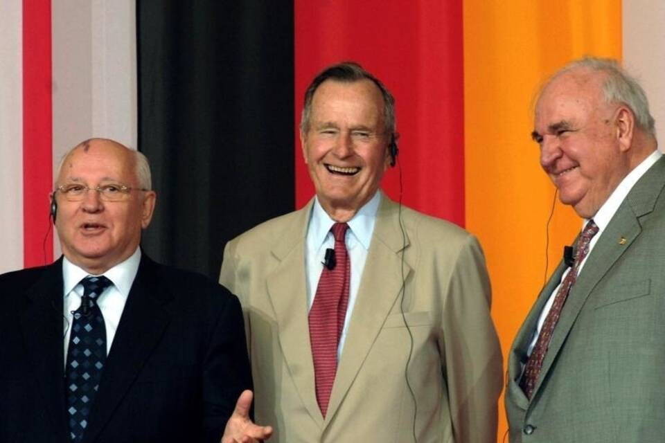 Gorbatschow, Bush und Kohl
