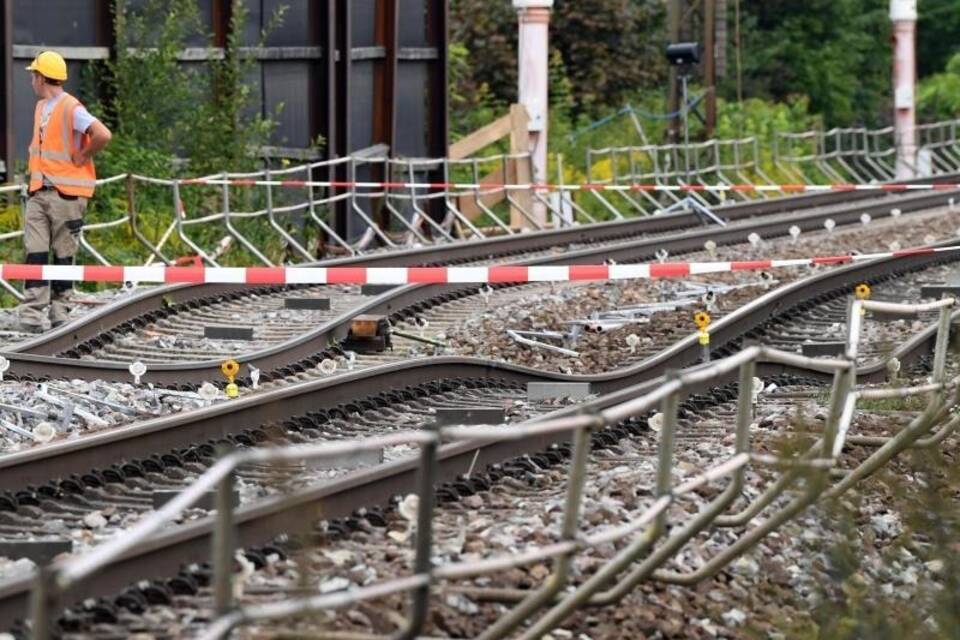 Baustelle der Rheintalbahn