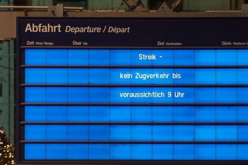 Warnstreik bei der Deutschen Bahn