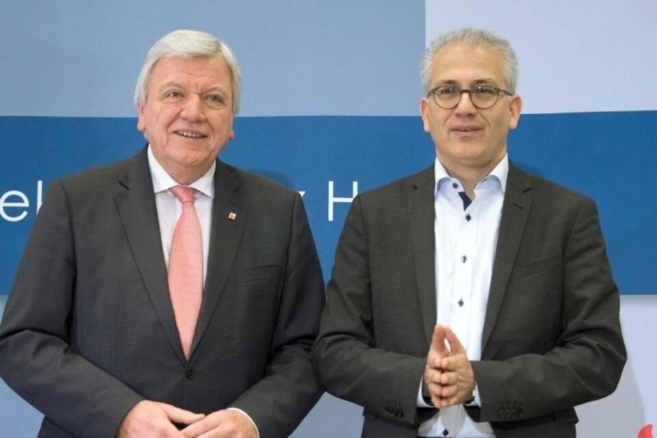 Volker Bouffier und Tarek Al-Wazir Volker Bouffier und Tarek Al-Wazir