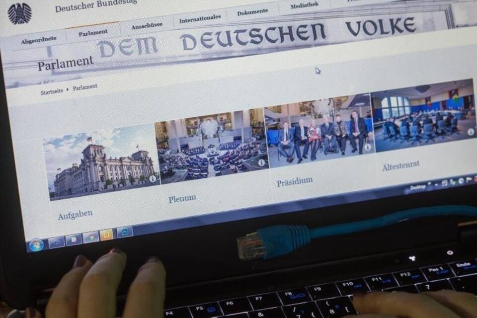 Internetseite Bundestag