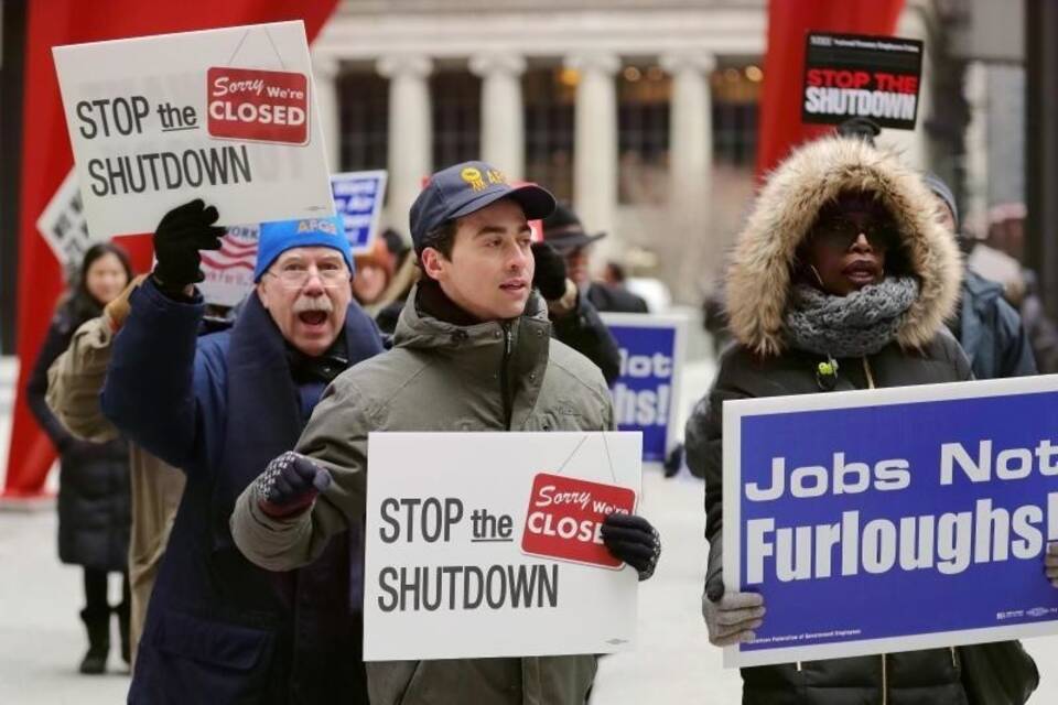 Demonstration gegen Shutdown