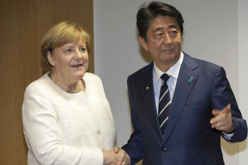 Merkel und Abe
