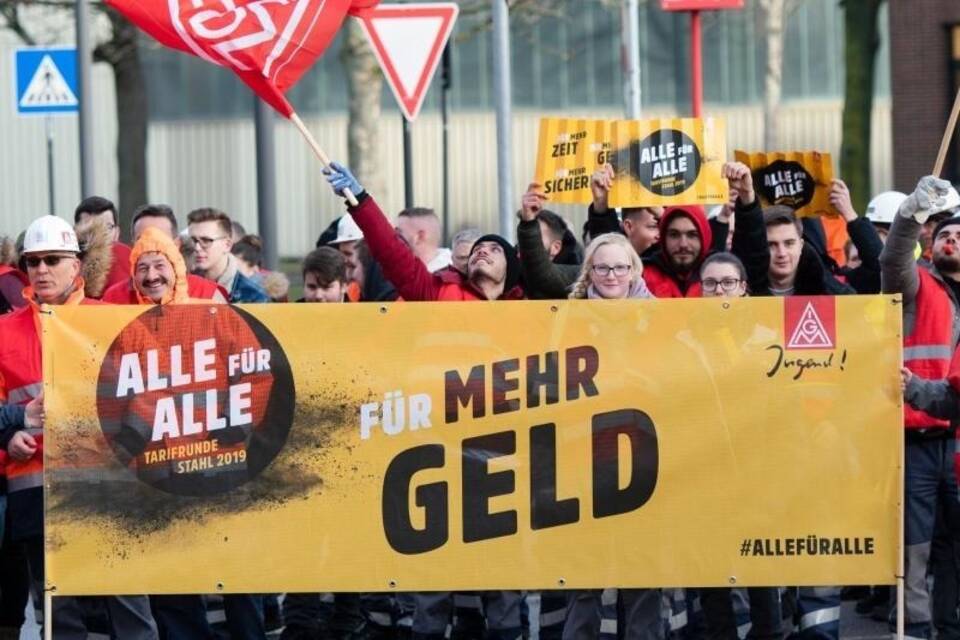 Warnstreik in der Stahlindustrie