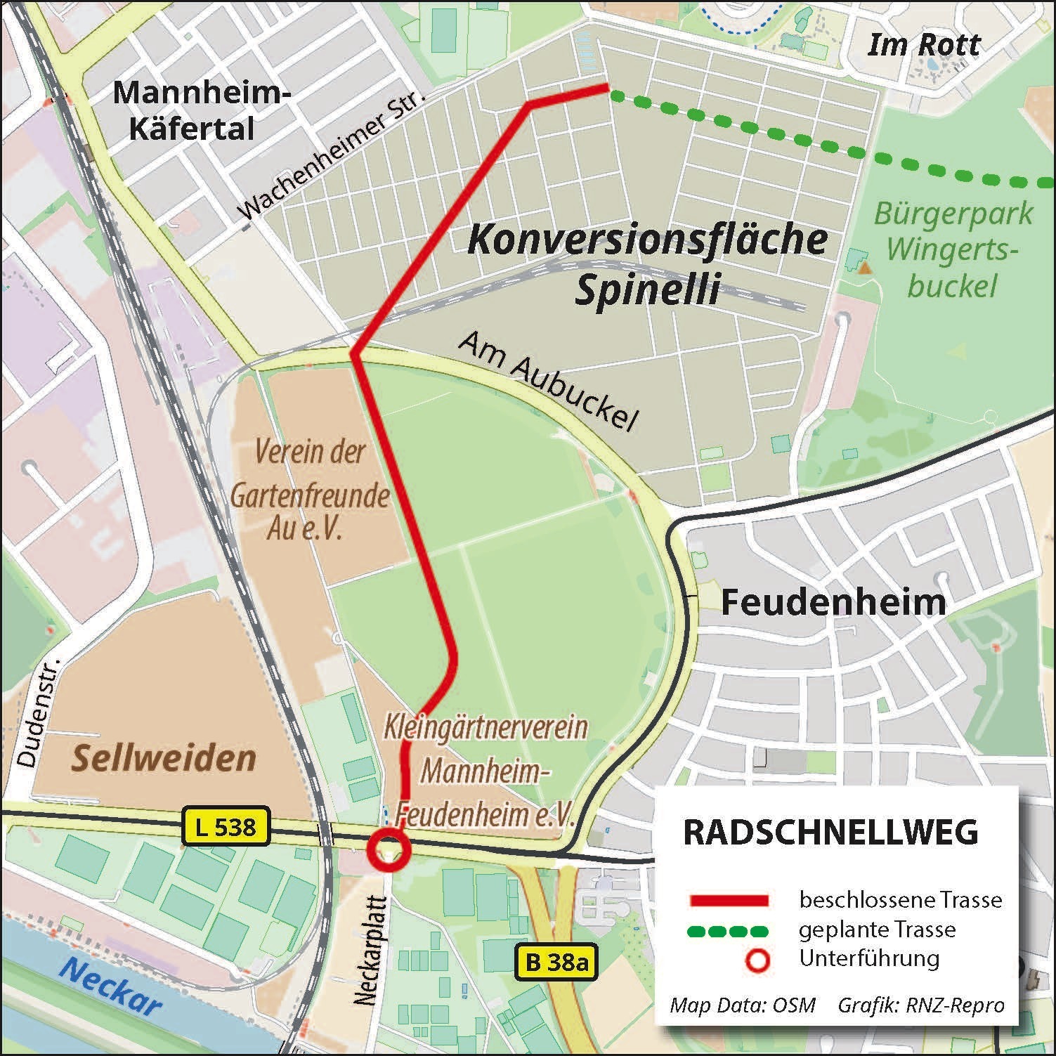 Radschnellweg im Naturschutzgebiet: Mannheimer Gemeinderat beschließt