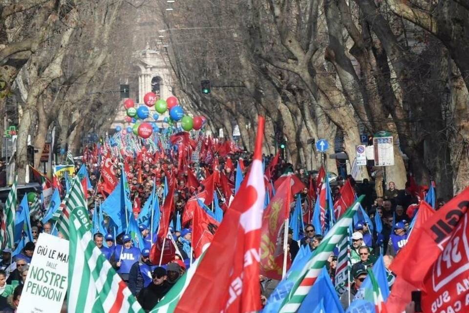 Großdemonstration in Rom